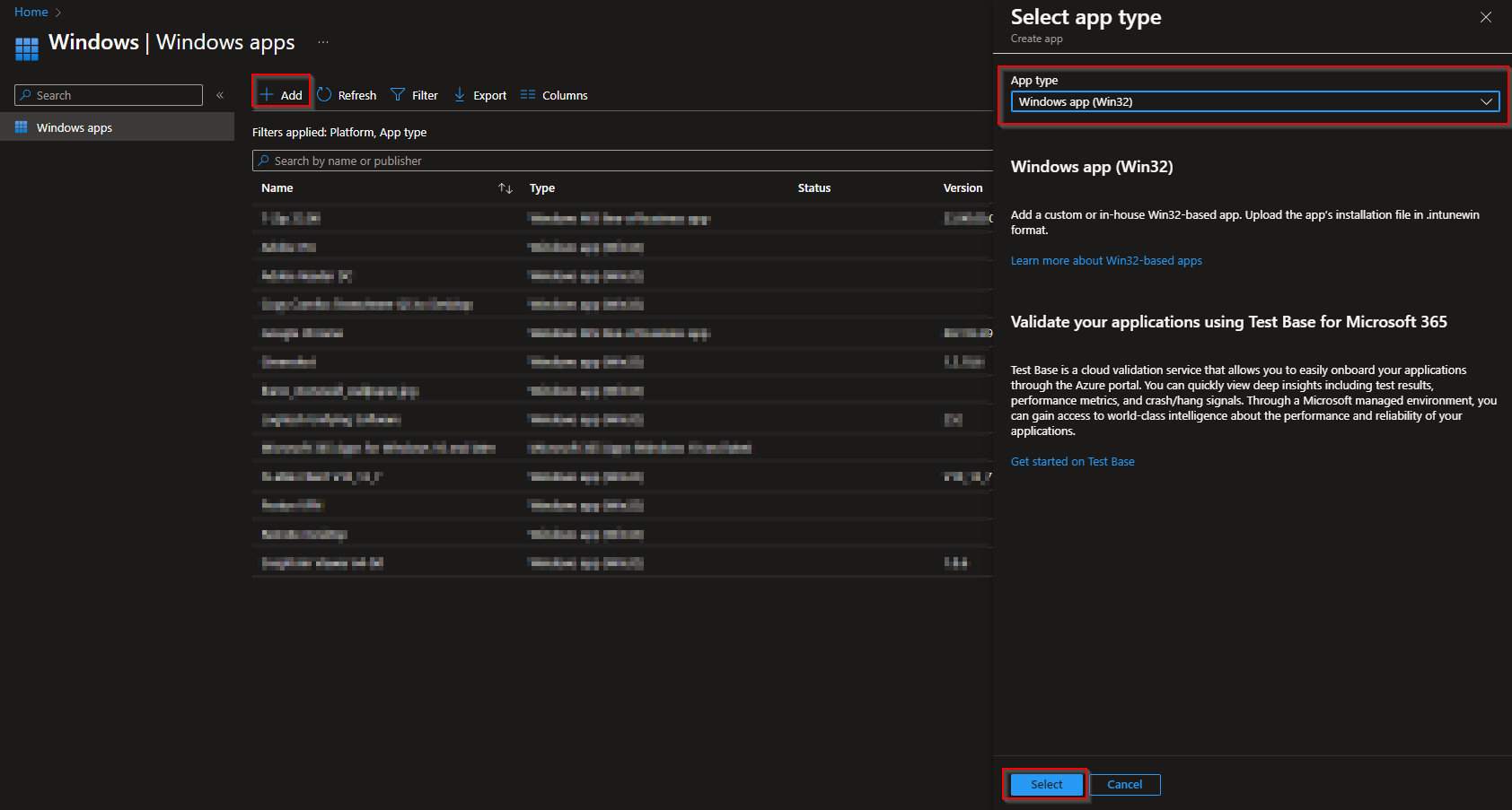 Adding a Win32 app in Intune